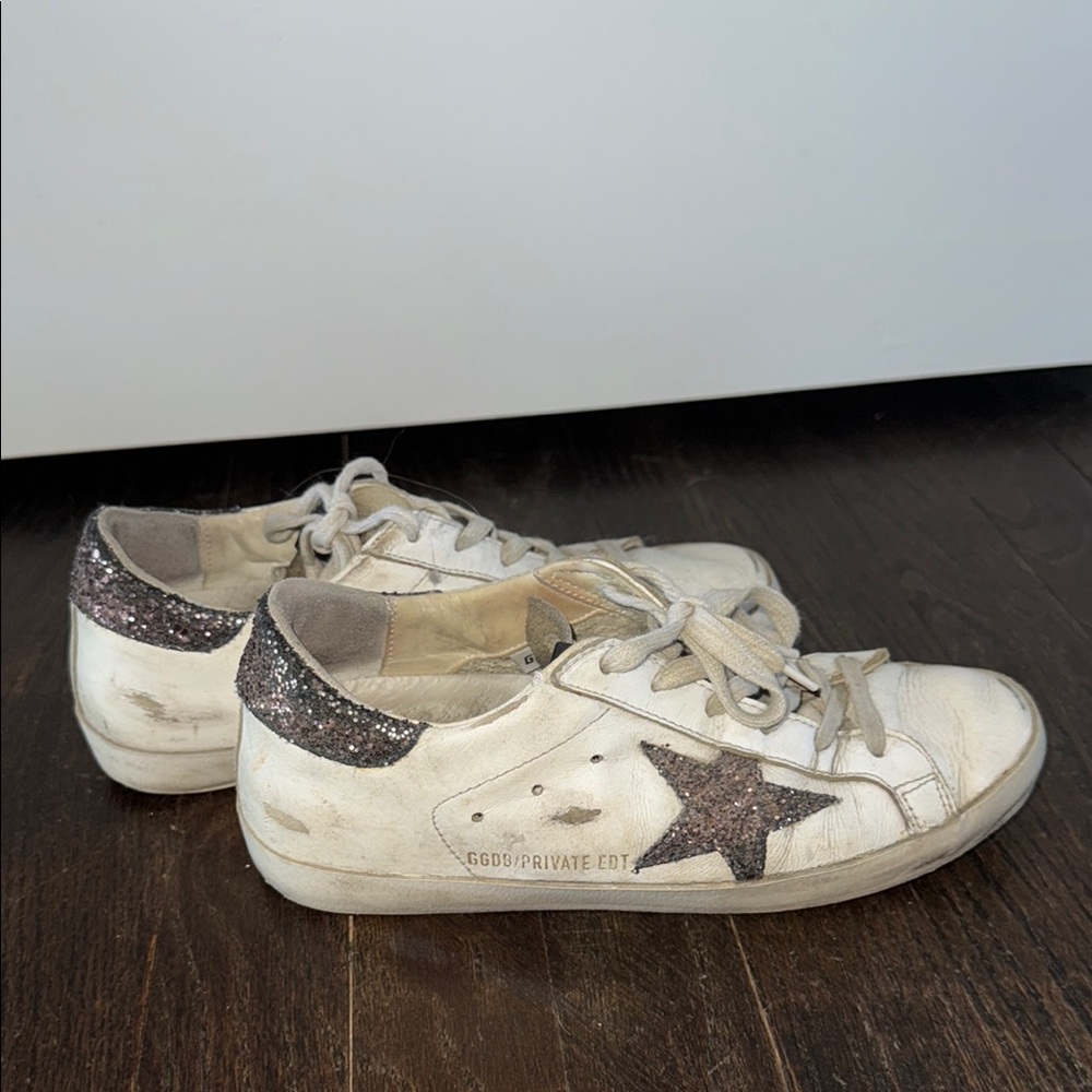 USED Golden Goose Super Star Navy Star 37 (perfect for college parties/barns etc